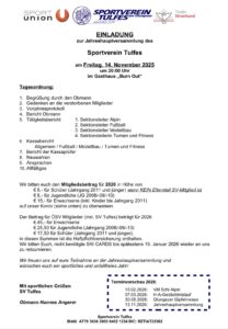 Jahreshauptversammlung 2025