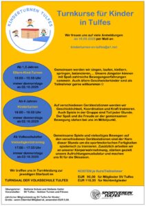 Turnkurse für Kinder 2025